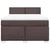Vidaxl Box spring postelja z vzmetnico temno rjava 160x200 cm blago