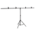 Stalak za pozadinu u obliku slova T crni 201x60x(70-200) cm