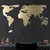 Wallity Zidna dekoracija World Map Silhouette, 60x120cm, Zlatne boje