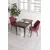 Hanah Home trpezarijski set Arp, sto i 2 stolice, ploča u dekoru drveta Baroque, bordo tkanina Babyface