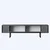 Hanah Home TV Komoda Chrome Line, 180x48x30 cm, Antracit-Crna