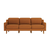ATELIER DEL SOFA Sofa sa 3 sedišta Robin Extra 3 Caramel Walnut
