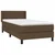 Vidaxl Box spring postelja z vzmetnico temno rjava 100x200 cm blago