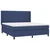 Vidaxl Box spring postelja z vzmetnico LED modra 160x200 cm blago