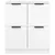 Vidaxl Komoda bela 60x30x70 cm konstruiran les