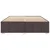 Vidaxl Posteljni okvir brez vzmetnice temno rjav 200x200 cm blago