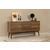 HANAH HOME Vina 03 1005 Walnut Cream (Produžni trpezarijski sto, stolice i konzola set (7 komada)