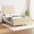 Vidaxl Posteljni okvir brez vzmetnice krem 120x200 cm blago