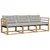 Set vanjskih sofa s jastukom 3 pcs Bijela i svjetlosiva