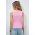 Trend Alacati Stili Ženska bluza bez rukava Alc-X13669, Okrugli izrez, Roze