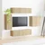 Set zidnog ormarića za TV Zidne 6 pcs Sonoma hrast