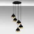 Opviq Luster Yildo-M-7006, 43x43x111cm, IP20, Crno-zlatne boje