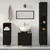 Set namještaja za kupaonicu 3 kom. Crni hrast 30 x 30 x 190 cm