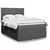 Vidaxl Box spring posteljni z vzmetnico temno siv 140x190 cm blago