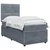 vidaXL Postelja boxspring z vzmetnico Temno siva 80 x 200 cm Žamet