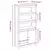 Visoka komoda crna 80 x 35 x 154 cm od masivne borovine