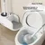 Xijie Set za WC šolju, 4 dela, Sivi