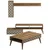 Hanah Home Set TV Komoda i klub sto Orah