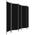 Sobna pregrada s 5 panela crna 250 x 180 cm