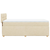 vidaXL vidaXL Box spring postelja z vzmetnico krem 90x200 cm blago, (21291713)