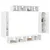 TV ormar 8 pcs Visoki sjaj bijela