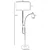 Aberto Design Podna lampa Forza, 165 cm, E27, Crno