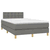 Vidaxl Box spring postelja z vzmetnico LED temno siva 120x200 cm blago