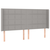 vidaXL Box spring postelja z vzmetnico LED sv. siva 160x200 cm blago