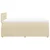 Vidaxl Box spring postelja z vzmetnico krem 120x200 cm blago