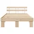 vidaXL Posteljni okvir s hrbtno oporo 135x190 cm Trden borov les