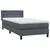 vidaXL Box Spring postelja z vzmetnico Temno siva 80x220 cm Velvet