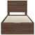Vidaxl Konstrukcija postelje Rjav hrast 90 x 190 cm Inženirsko leseno
