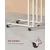Songmics Stranska miza C-oblika 35x50x60 cm bela