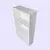 Hanah Home Polica za knjige Ktp-130-Bb-1, 58x106x23 cm, Bela