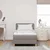 Vidaxl LED Box Spring Postelja z LED trakami Taupe 90 x 190 cm blago