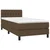 Vidaxl Box spring postelja z vzmetnico temno rjav 90x190 cm blago