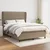 Vidaxl Box spring postelja z vzmetnico taupe 140x190 cm blago
