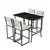 Hanah Home Set barskih stolova i stolica, 110 x 70 x 92 cm, 5 delova, Krem