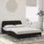 Krevet s madracem Dover crni 140 x 190 cm baršunasti