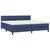 Vidaxl Box spring postelja z vzmetnico moder 200x200 cm blago