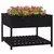 Sadilica s policom crna 111,5x111,5x81 cm od masivne borovine