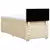 VIDAXL Box spring postelja z vzmetnico krem 100x200 cm blago