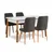 Hanah Home Set trpezarijski sto, 4 trpezarijske stolice i klupa Santiago 1053 Šareni