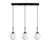 Opviq Luster Orbital-15-14011, 65x15x115cm, IP20, Belo-crni