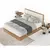 Kremno bela/v naravni barvi boxspring postelja s prostorom za shranjevanje 200x200 cm Asahi – Maison de Reve