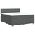 vidaXL Postelja boxspring z vzmetnico Temno siva 180 x 200 cm Blago