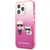 KARL LAGERFELD Futrola za iPhone 13 Pro Pink Karl and Choupette Head Gradient