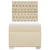 Vidaxl Box spring postelja z vzmetnico krem 80x200 cm blago