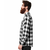 Moška srajca URBAN CLASSICS - karirasti flanel - TB297-črna/bela