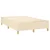 vidaXL Box spring postelja z vzmetnico krem 120x190 cm blago